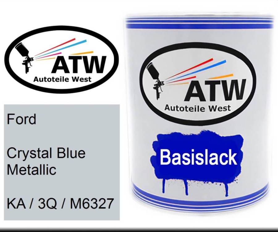 Ford, Crystal Blue Metallic, KA / 3Q / M6327: 1L Lackdose, von ATW Autoteile West.